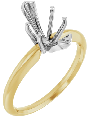 Sužadėtuvių Žiedas „V-End Solitaire“ 585 Baltojo Ir Geltonojo Aukso Marquise 12mm x 5.5mm (1)