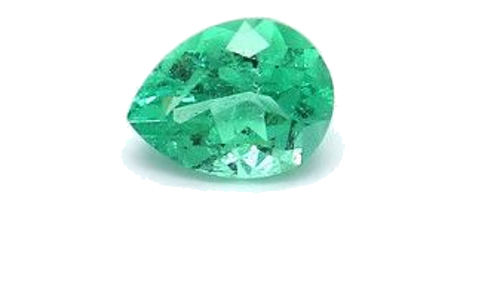 0.59 carat GREEN MODIFIEDBRILLIANT cut Pear Smaragdas (1)