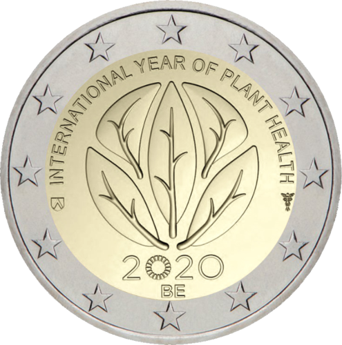 2020 Belgium Plant protection 2 euro BU coin on the card (2)