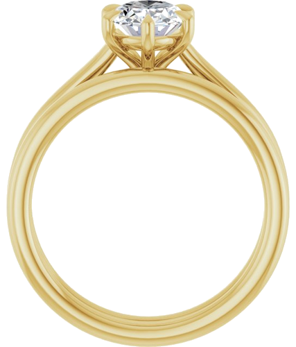 Sužadėtuvių Žiedas „Claw-Pong“ 14k yellow gold Oval 8mm x 6mm (7)
