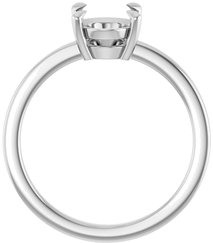 Sužadėtuvių Žiedas „Claw-Prong Solitaire“ 14k white gold Oval 9mm x 7mm (2)