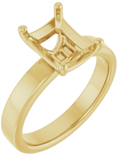 Sužadėtuvių Žiedas „Solitaire“ 10k yellow gold Emerald 9mm x 7mm (1)