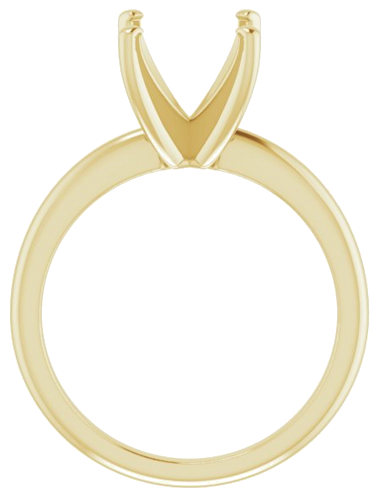 14K Yellow  9.4 mm Round Solitaire Engagement Ring Mounting (2)