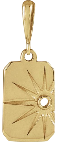 Pakabukas „Accented Sun“ 585 Geltonojo Aukso Round 1.5mm (1)