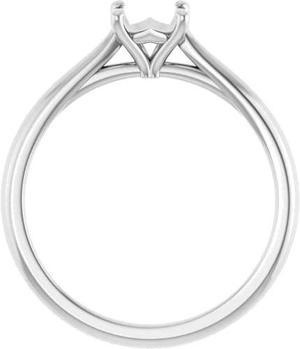 Sužadėtuvių Žiedas „Solitaire“ 585 Baltojo Aukso Round 5.8mm (2)