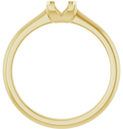 Sužadėtuvių Žiedas „Half Bezel Solitaire“ 585 Geltonojo Aukso Square 4mm (2)