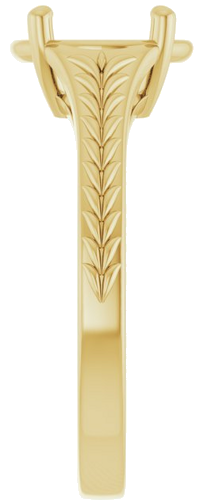 Sužadėtuvių Žiedas „Solitaire“ 10k yellow gold Round 7.4mm (4)