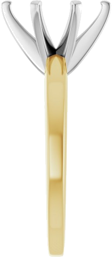 Sužadėtuvių Žiedas „Solitaire“ 585 Baltojo Ir Geltonojo Aukso Oval 10mm x 8mm (4)