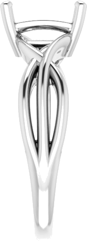 Sužadėtuvių Žiedas „Solitaire“ 585 Baltojo Aukso Emerald 8mm x 6mm (4)