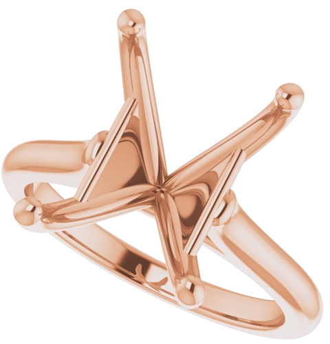 Sužadėtuvių Žiedas „Accented“ 14k rose gold Emerald 12mm x 10mm (5)