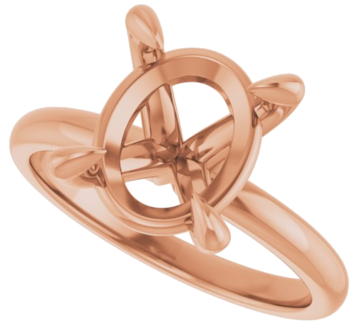 Sužadėtuvių Žiedas „Solitaire“ 14k rose gold Oval 11mm x 9mm (5)