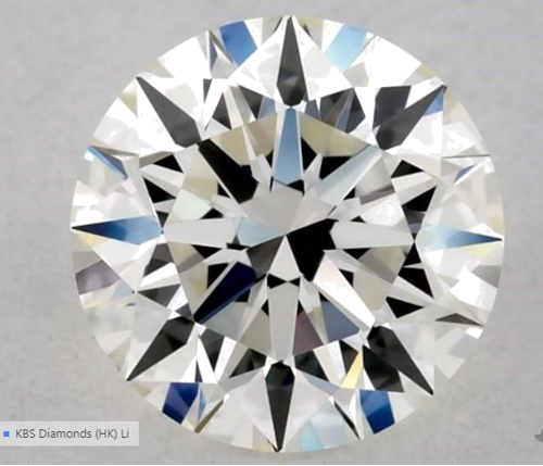 0.53 carat I-VVS1 Excellent cut Natūralus Round Deimantas (1)