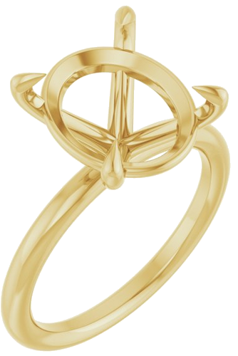 Sužadėtuvių Žiedas „Claw-Prong Solitaire“ 14k yellow gold Oval 13mm x 11mm (1)