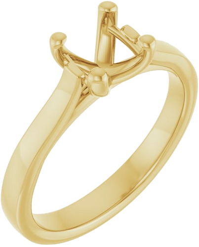 Sužadėtuvių Žiedas 14k yellow gold Round 6.5mm (1)