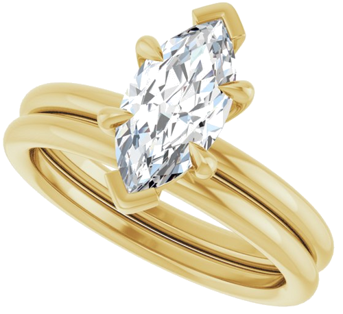 Sužadėtuvių Žiedas „Claw-Prong Solitaire“ 14k yellow gold Marquise 11mm x 5.5mm (10)
