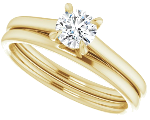 Sužadėtuvių Žiedas „Claw-Prong Solitaire“ 18k yellow gold Round 4.8mm (10)