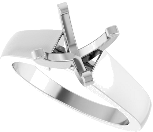 Sužadėtuvių Žiedas „Solitaire“ 14k white gold Round 8mm (5)