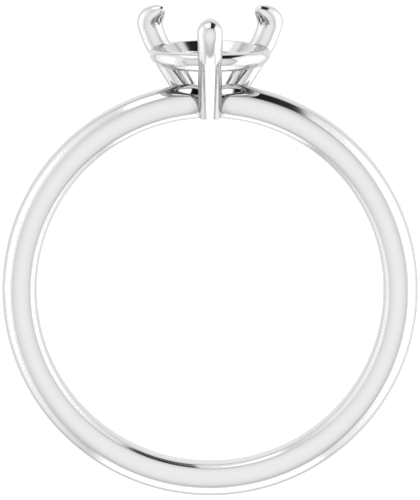 Sužadėtuvių Žiedas „Solitaire“ 14k white gold Round 6.5mm (7)