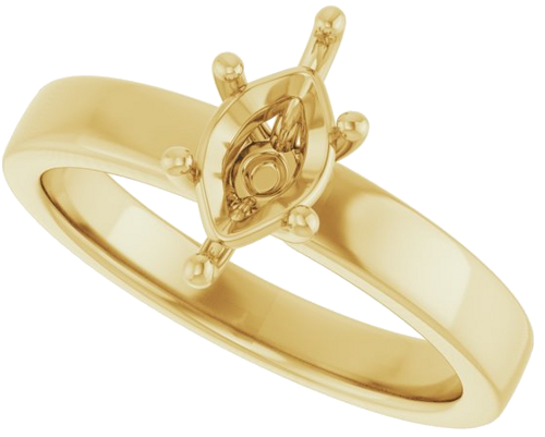 Sužadėtuvių Žiedas „Solitaire“ 14k yellow gold Marquise 9mm x 4.5mm (5)