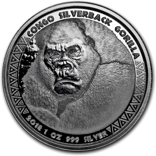 2018 Silverback Gorilla Congo 1 oz silver coin (1)