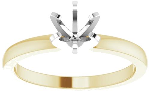 14K Yellow White 5-5.3 mm Round Solitaire Engagement Ring Mounting (3)