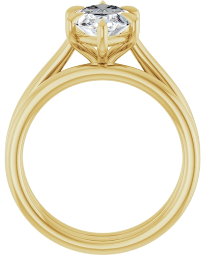Sužadėtuvių Žiedas „Claw-Pong“ 18k yellow gold Marquise 15mm x 7mm (7)