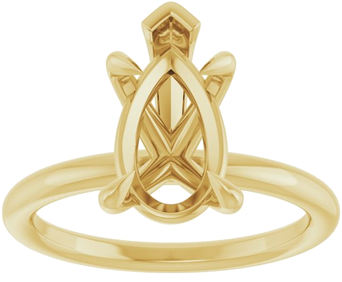 Sužadėtuvių Žiedas „Claw-Prong Solitaire“ 14k yellow gold Pear 12mm x 7.5mm (3)