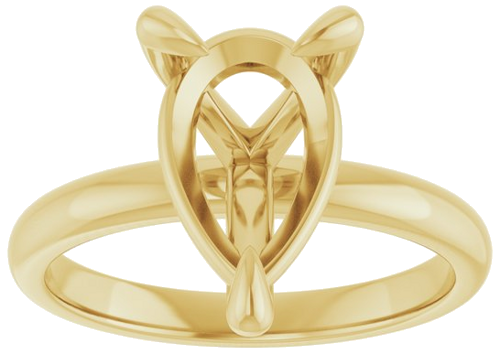 Sužadėtuvių Žiedas „Solitaire“ 10k yellow gold Pear 12mm x 8mm (3)