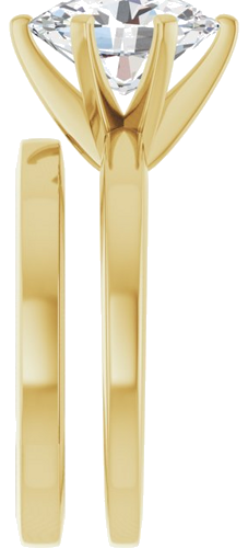 Sužadėtuvių Žiedas „Solitaire“ 585 Geltonojo Aukso Oval 10mm x 8mm (9)