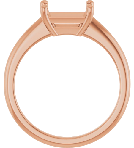 Sužadėtuvių Žiedas „Solitaire“ 14k rose gold Emerald 8mm x 6mm (2)