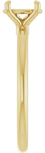 14K Yellow 7x5 mm Oval Solitaire Engagement Ring Mounting (4)