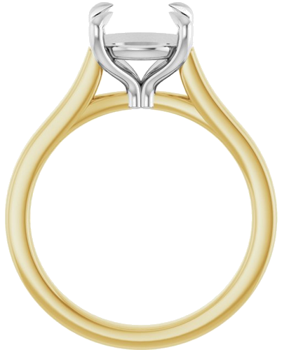 Sužadėtuvių Žiedas „Claw-Prong“ 14k yellow/white gold Round 9mm (2)