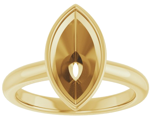 Sužadėtuvių Žiedas „Bezel-Set Solitaire“ 14k yellow gold Marquise 13mm x 6.5mm (3)