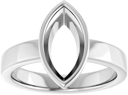 Sužadėtuvių Žiedas „Solitaire“ 585 Baltojo Aukso Marquise 12mm x 6mm (3)