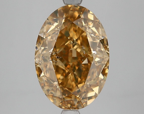 4.13 carat Fancy Deep Brownish Yellowish Orange-SI2 Natūralus Oval Deimantas (1)