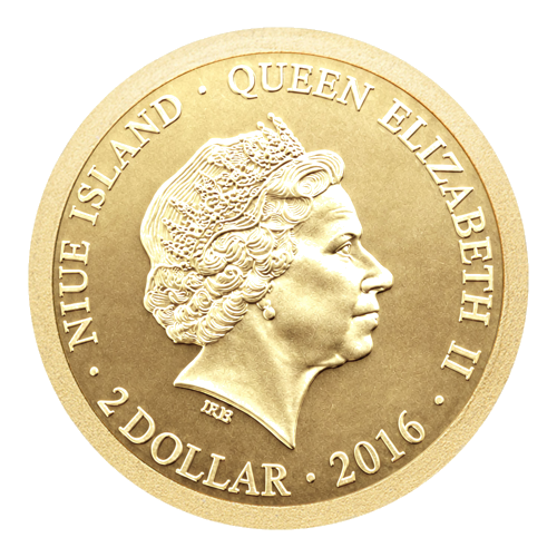 1/25 oz Кулата на Гедимин 2016 Ниуе златна монета (2)
