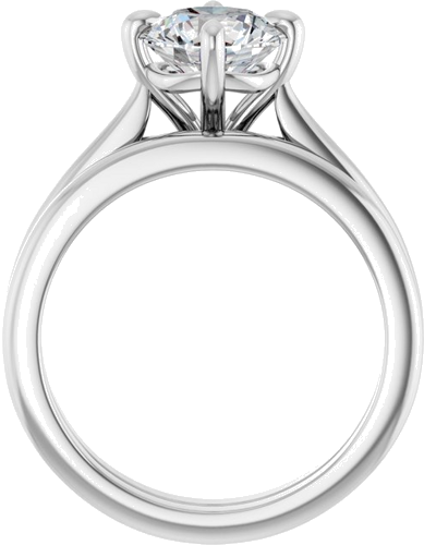 Sužadėtuvių Žiedas „Solitaire“ 14k white gold Round 7.4mm (7)
