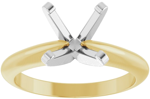 Sužadėtuvių Žiedas „Solitaire“ 14k yellow/white gold Round 8mm (3)