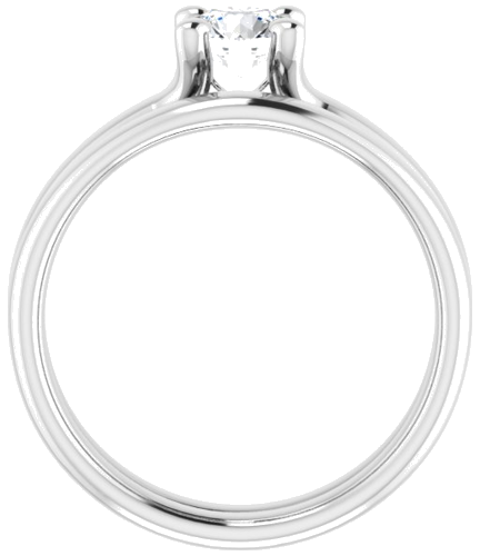Sužadėtuvių Žiedas „Solitaire“ 14k white gold Round 5.2mm (7)