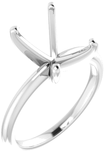 Sužadėtuvių Žiedas „Solitaire“ 950 Platinos Emerald 10mm x 8mm (1)