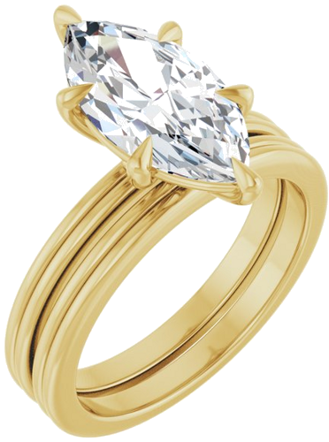 Sužadėtuvių Žiedas „Claw-Prong Solitaire“ 14k yellow gold Marquise 14mm x 7mm (6)