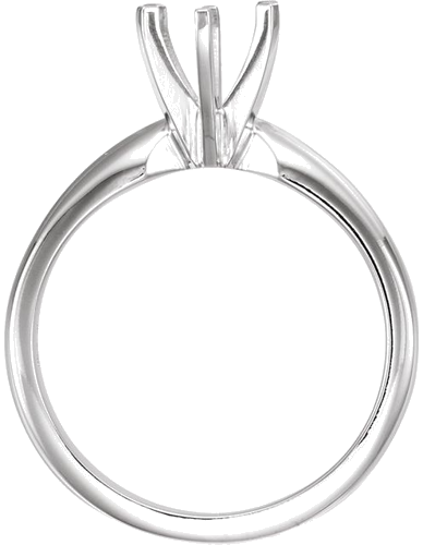 Sužadėtuvių Žiedas „Solitaire“ 14k white gold Round 7.3mm x 7.7mm (2)