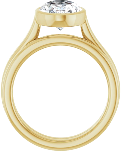 Sužadėtuvių Žiedas „Bezel-Set Solitaire“ 14k yellow gold Oval 11.5mm x 8mm (7)