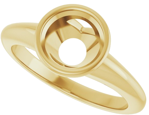 Sužadėtuvių Žiedas „Bezel-Set Solitaire“ 14k yellow gold Round 7.4mm (5)
