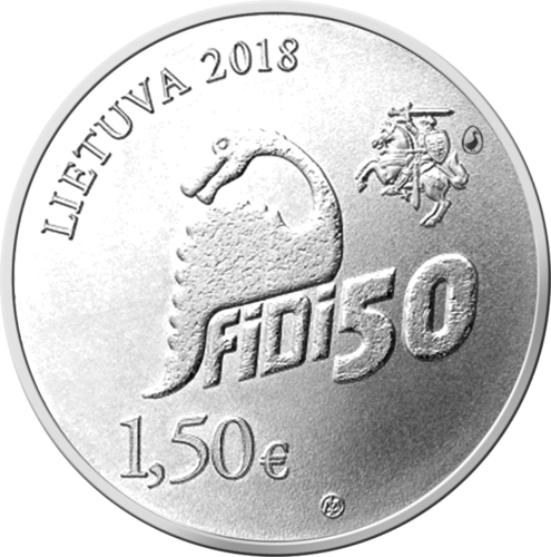 2018 FiDi Fizikų dienai 50 Lietuva 1.50 euro moneta (2)