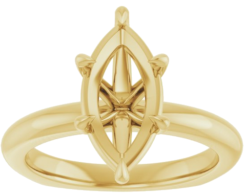 Sužadėtuvių Žiedas „Claw-Prong Euro Shank“ 14k yellow gold Marquise 13mm x 6.5mm (3)