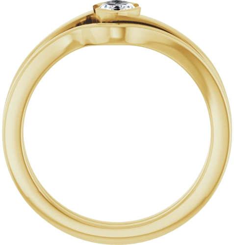 Sužadėtuvių Žiedas „Half-Bezel Solitaire“ 14k yellow gold Marquise 6mm x 3.5mm (7)
