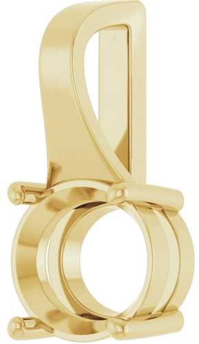 14K Yellow 12x10 mm Oval Pendant Mounting (2)