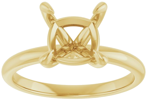 Sužadėtuvių Žiedas „Solitaire“ 585 Geltonojo Aukso Cushion 8mm (3)