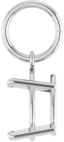 Pakabukas „Solitaire Charm“ 14k white gold Pear 8mm x 5mm (3)